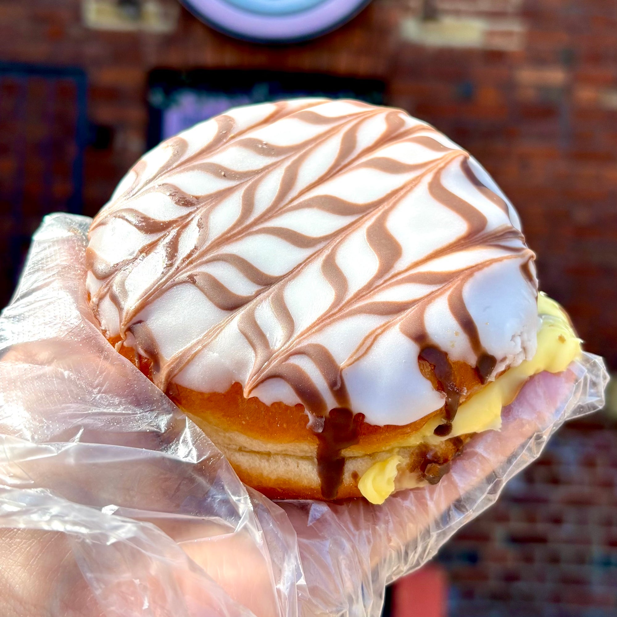 Vanilla Slice Custard Donut (Vegetarian) - In Store Only