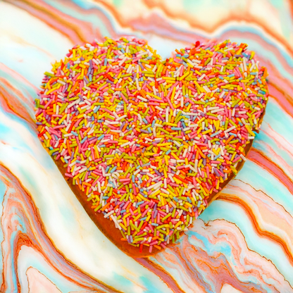 Heart Sprinkles Ring Donut - In-Store Only