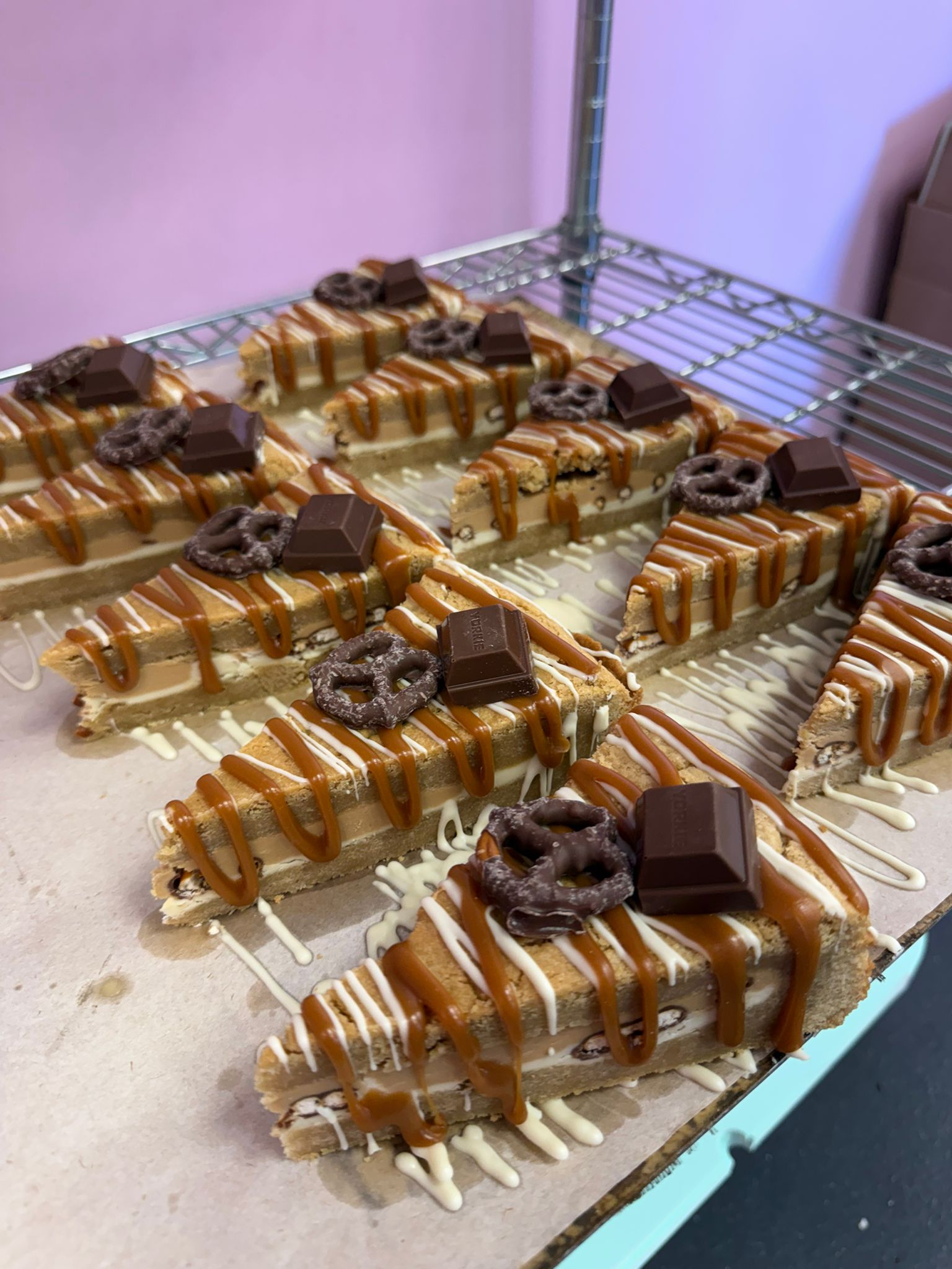 Salted Caramel Yorkie & Chocolate Pretzel Cookie Pie