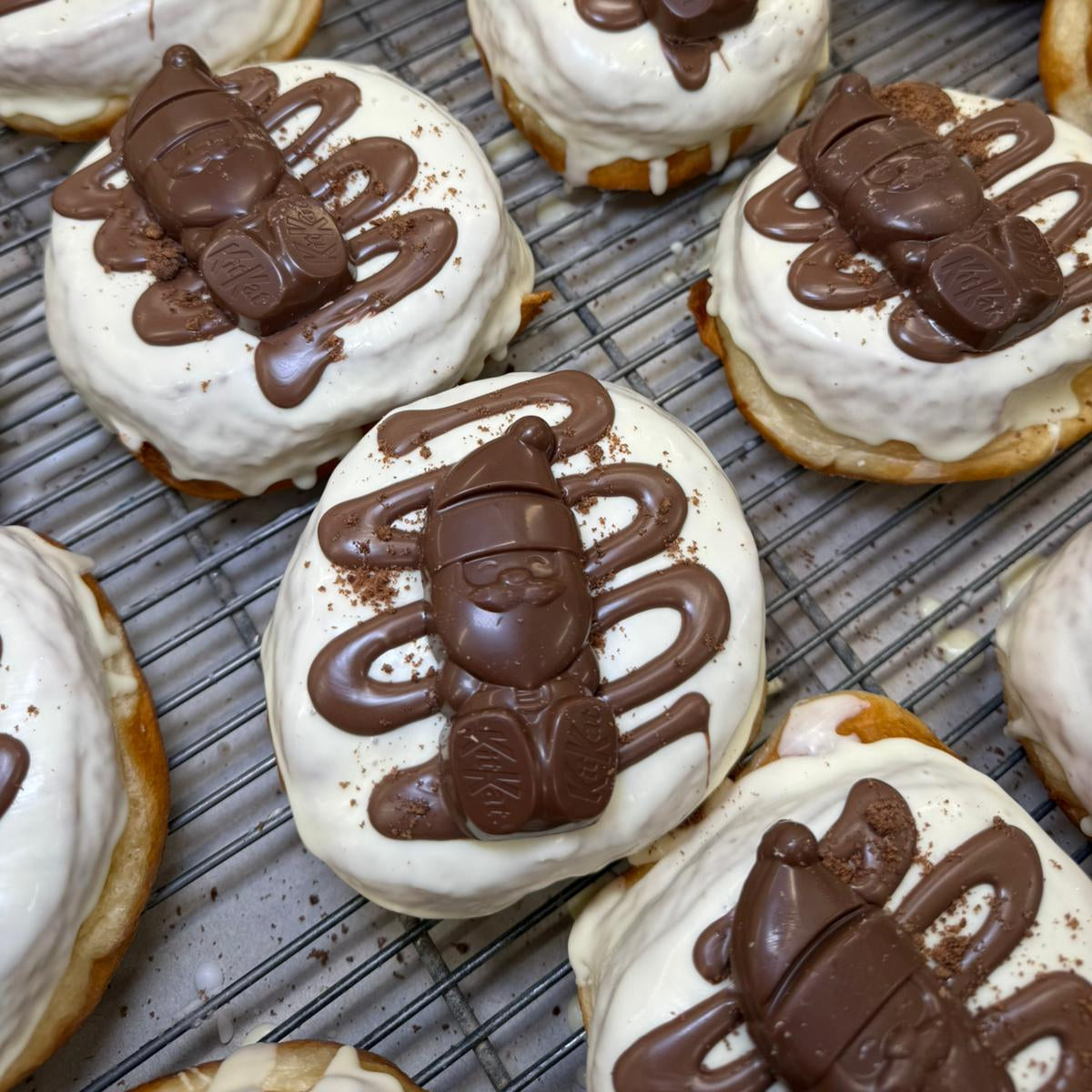Kitkat Santa Donut