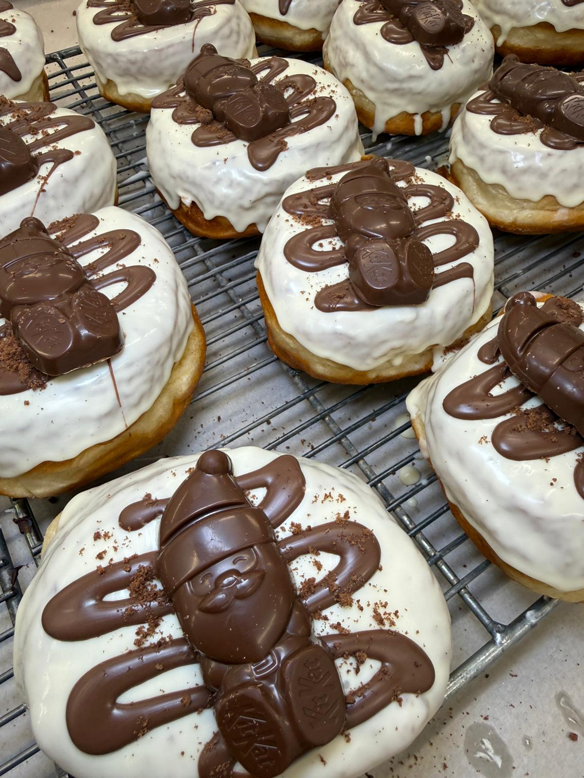 Kitkat Santa Donut