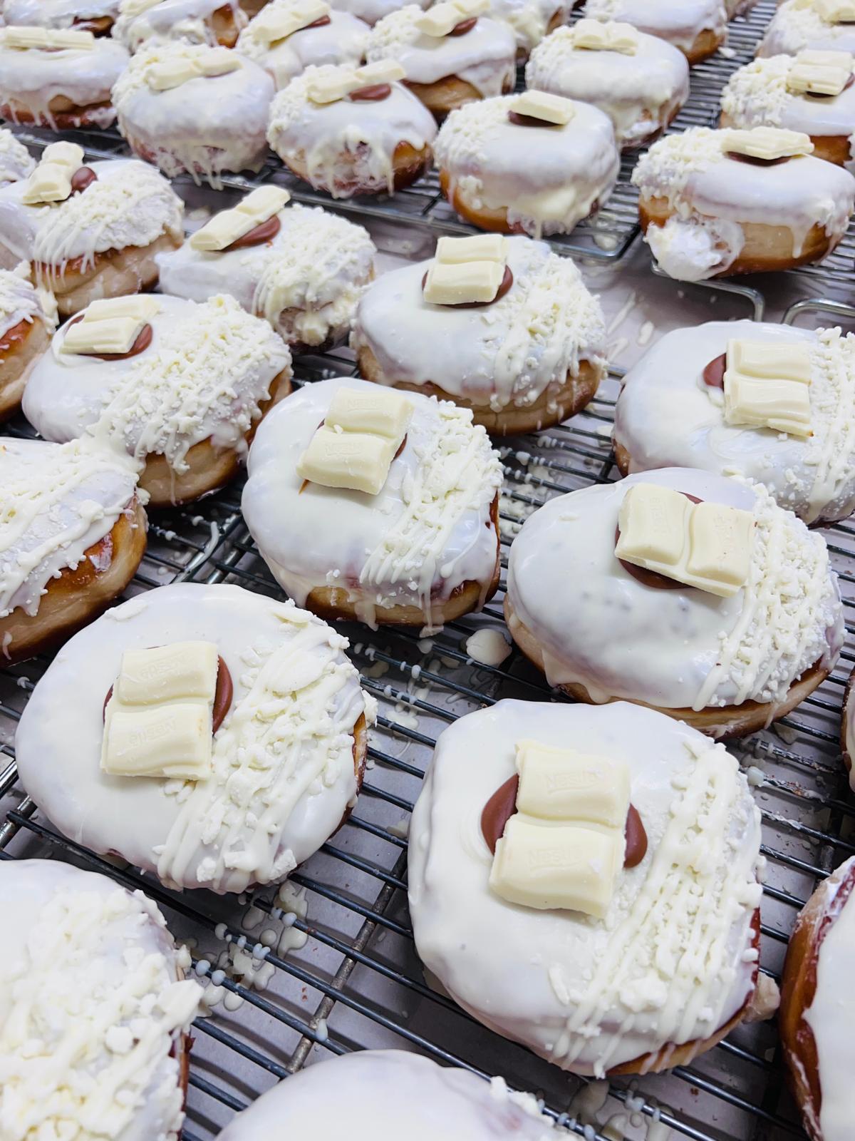 Milky Bar Lover Filled Donut (Vegetarian)