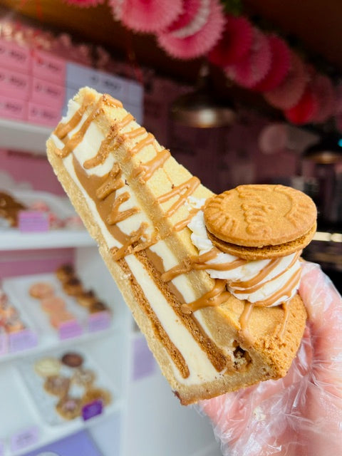 Biscoff and White Chocolate Pie Slice - In-Store Only