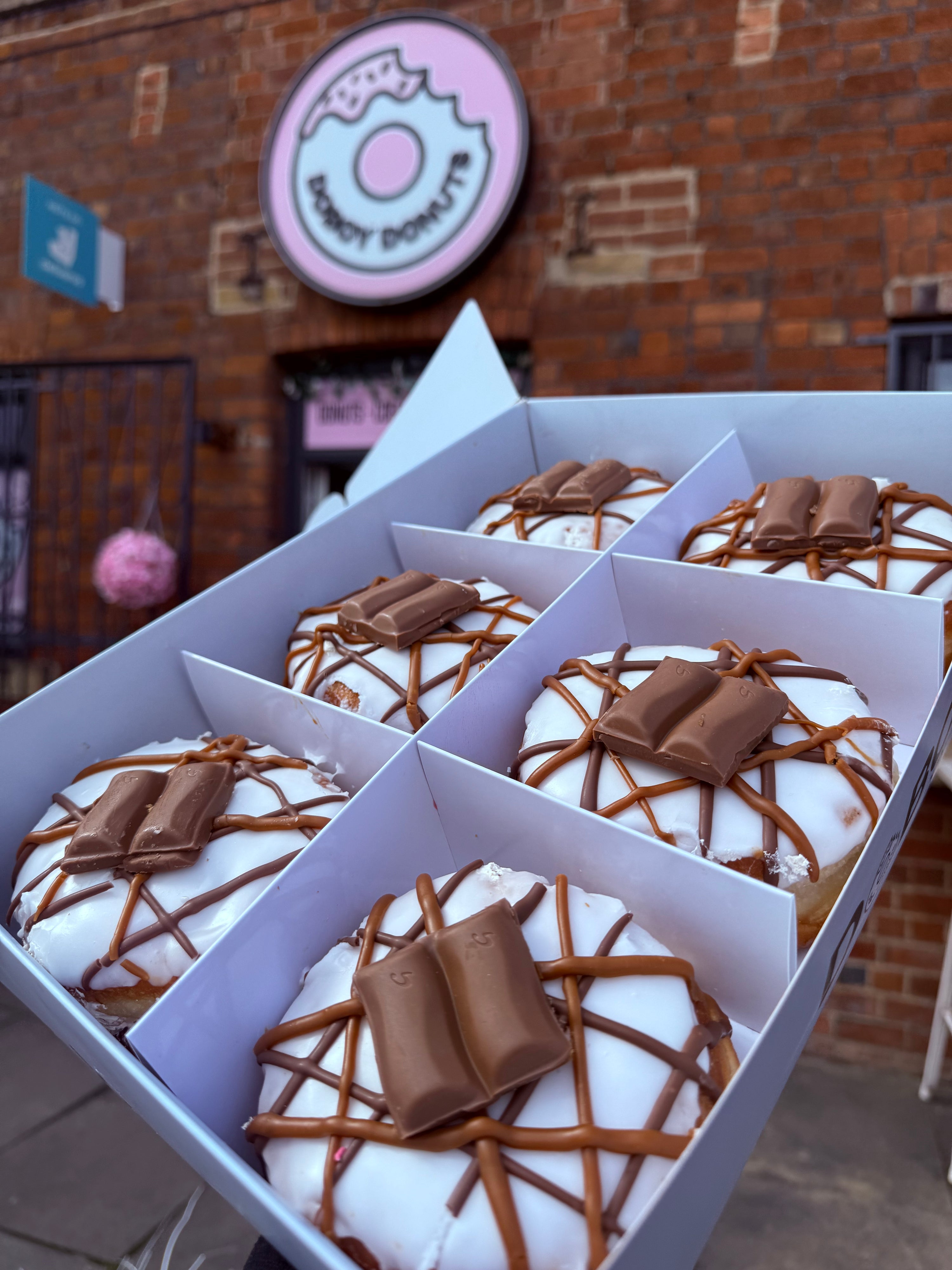 Box of 6 Galaxy Caramel Filled Donuts (Vegetarian)